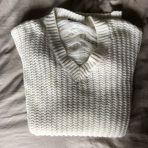 White Destroyed Sweater